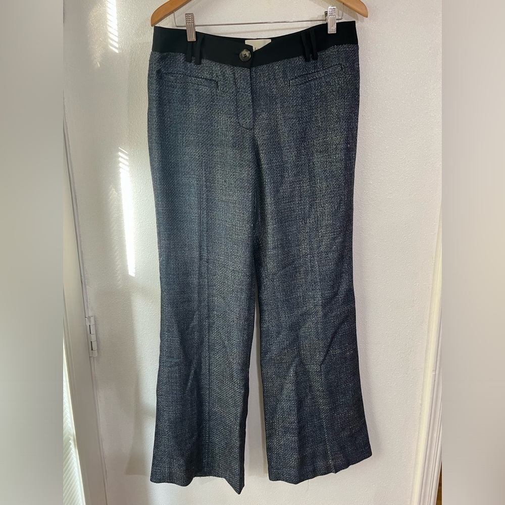 Anthropology Elevenses the Brighton dress pants Sz 10 career business blue-black